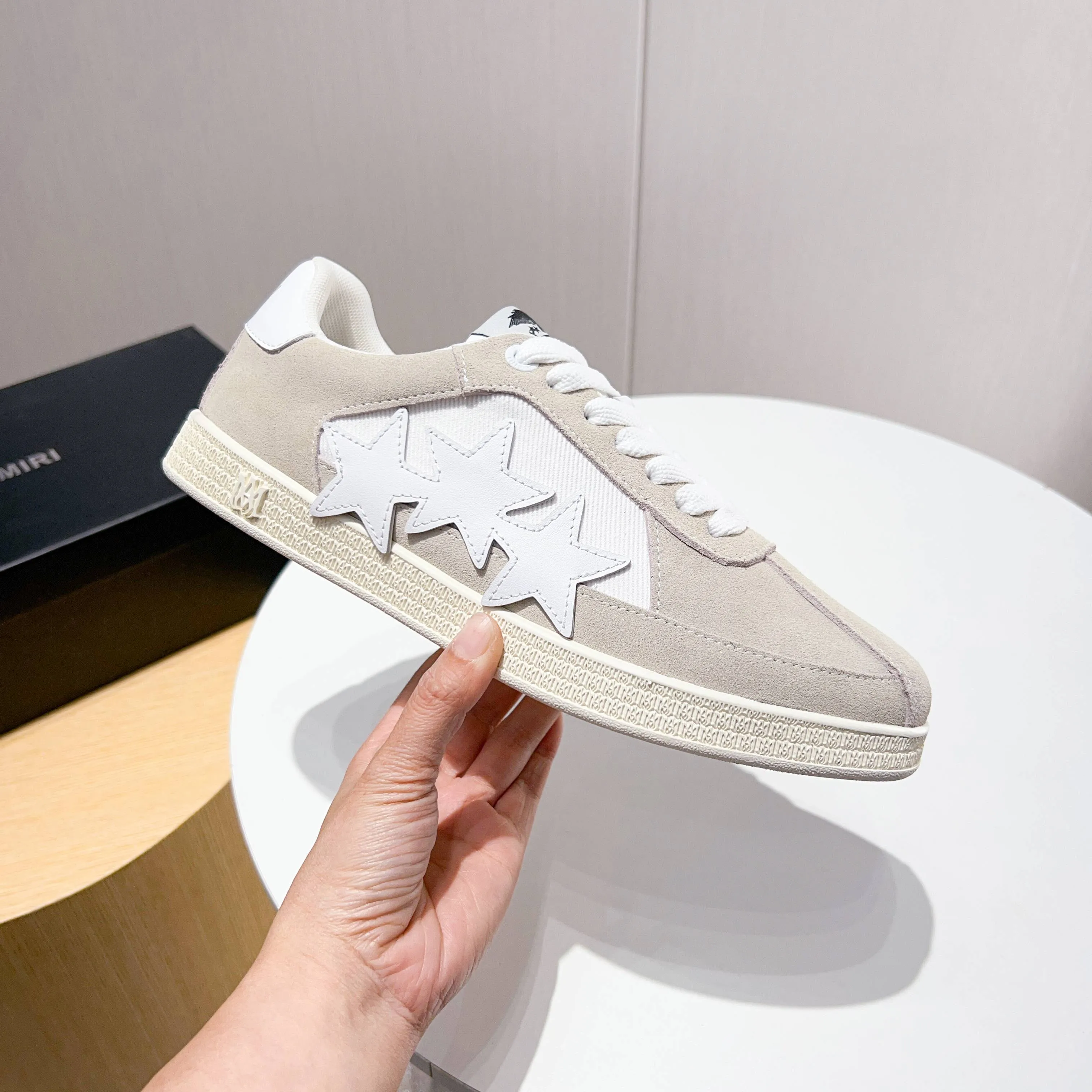 Men's shoes 💰420 [New style] 🌲🌲Balmain - New Amiri trendy shoes, low-top casual sports shoes, the same style as celebrities, made of selected pebbled cowhide and frosted cowhide, original outsole, comfortable on the feet, high-end workmanship, welcome to buy. Size: 39-45 (46 customized)